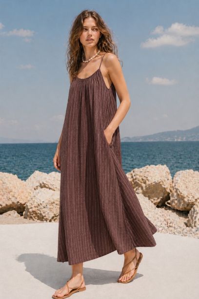 D2747B-BROWN STRIPE