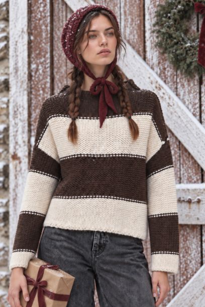 SWT71554A-BROWN/IVORY