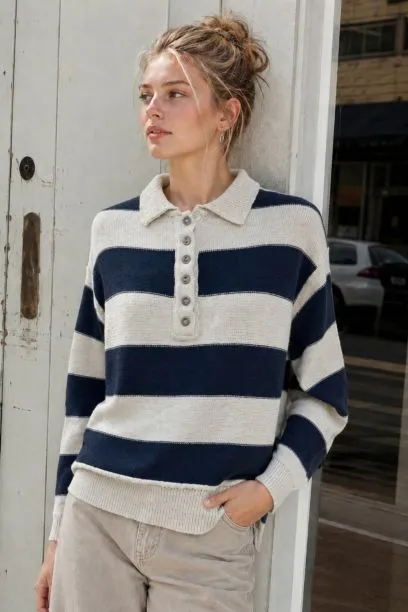 SWT5864A-NAVY STRIPE
