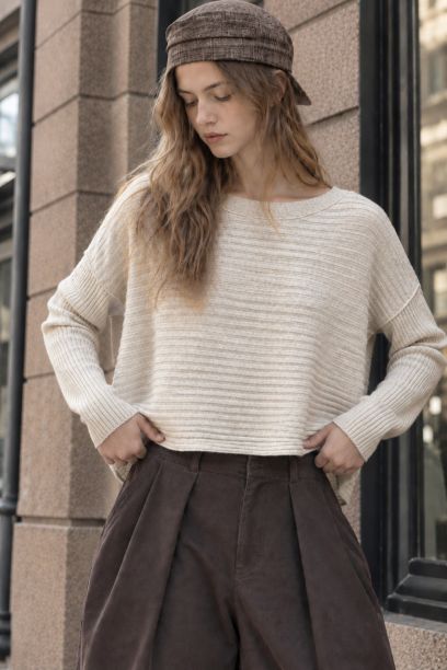SWT71646-BEIGE MELANGE