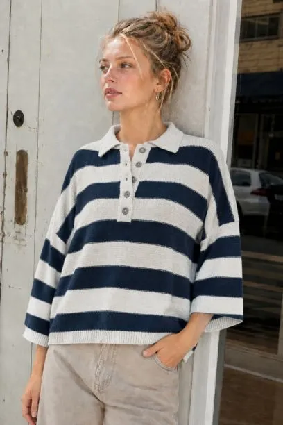 T5864-OFF WHITE/NAVY